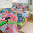 thumbnail image 1 of Duvet Cover Queen Size Abstract Oil Painting 3 Pcs Duvet Cover Set Bedding Sets Queen Soft Breathable, 1 of 6