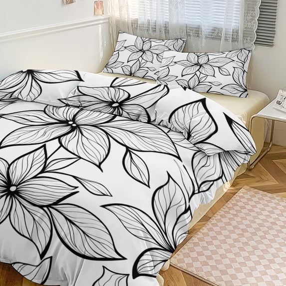 Duvet Cover Queen Size Bohemian Pattern 3 Pcs Duvet Cover Set Bedding Sets Queen Soft Breathable