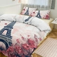 thumbnail image 1 of Duvet Cover Queen Size Eiffel Tower 3 Pcs Duvet Cover Set Bedding Sets Queen Soft Breathable, 1 of 6