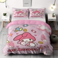 thumbnail image 1 of Duvet Cover Sanrio Melody Cute Anime Cartoon - Includes Duvet Cover (1) and Pillowcases (2), Coreless, 1 of 15