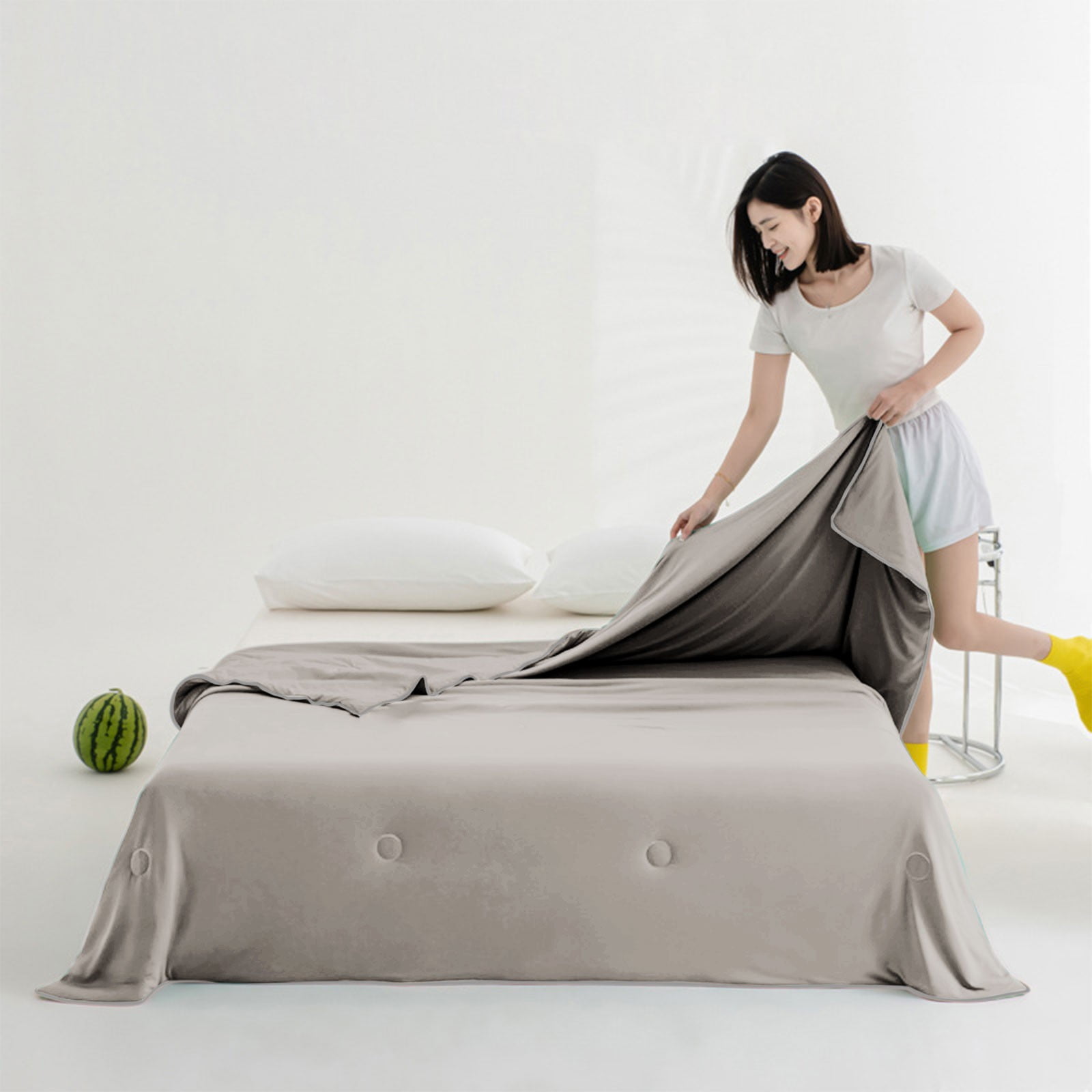 Duvet Cover Set 100% Extra Long Staple Cotton 600 Thread Count Silky Sateen Smooth Luxury Soft Breathable Durable Hotel Quality Bedding, ( Queen 78.74"x59.06")