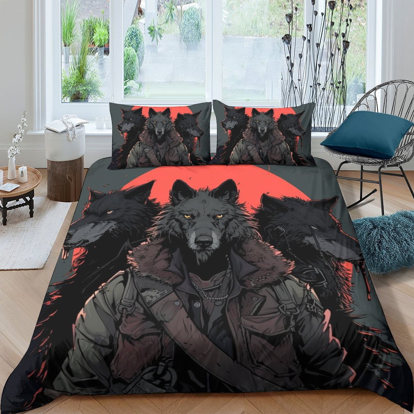 Duvet Cover Set 3D Wolf Printed Bedspreads Bedroom Decor Home Textiles ...