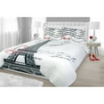 thumbnail image 1 of Duvet Cover Set 3PC Double/Queen Postcard Red Ink, 1 of 3