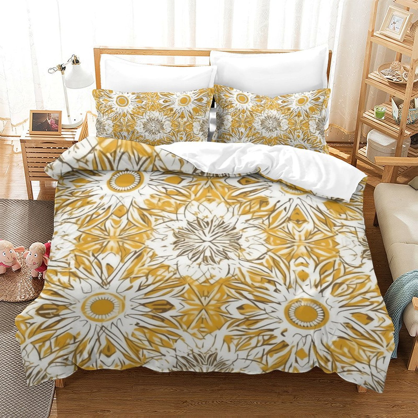 Duvet Cover Set Abstract Pattern Printed Bedspreads Girl Woman Skinfriendly Bedding Suit,Queen