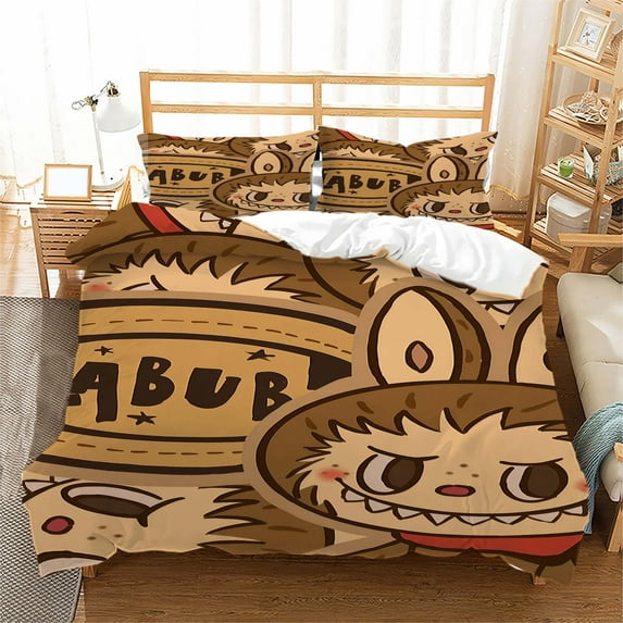Duvet Cover Set, Cartoon Bedding Set for Girls Boys, 1 Quilt Cover + 2 Pillowcases Cover Set