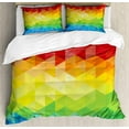 thumbnail image 1 of Duvet Cover Set Colorful Abstract Geometric Pattern with Triangle Polygon and Other Shapes Bedding, 1 of 5