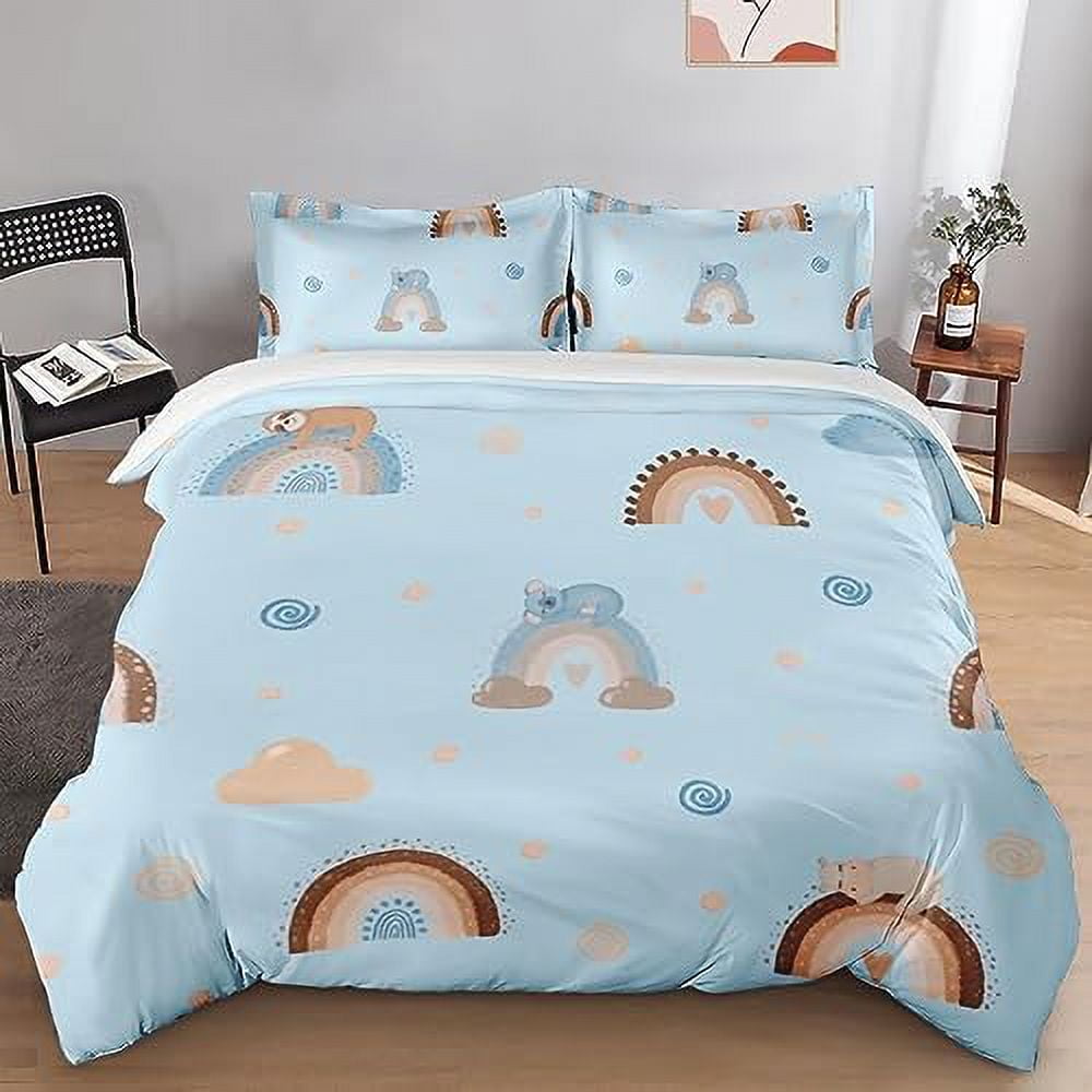 Forest Bedding Cute Bee King Comforter Set King Size,Pink Purple