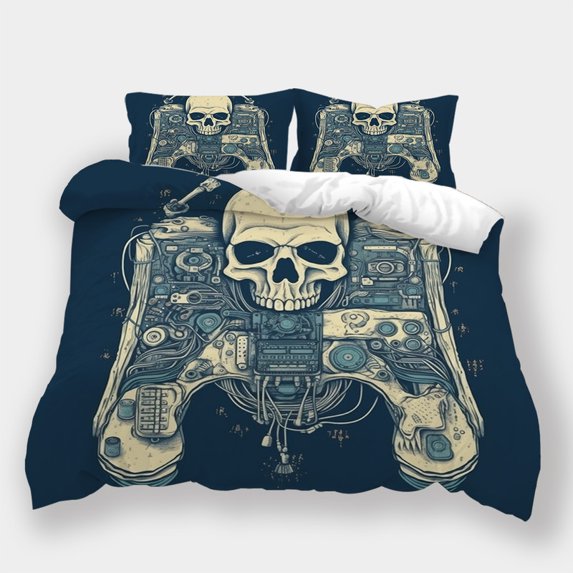 Duvet Cover Set Game Controller Printed Bedspreads Teenager Newly Design Bedding Cover Set,Full (80"x90")