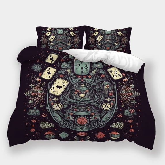 Duvet Cover Set Game Handle Printed Bedspreads Teenager High Qaulity Comforter Cover Pillowcase,Full (80"x90")