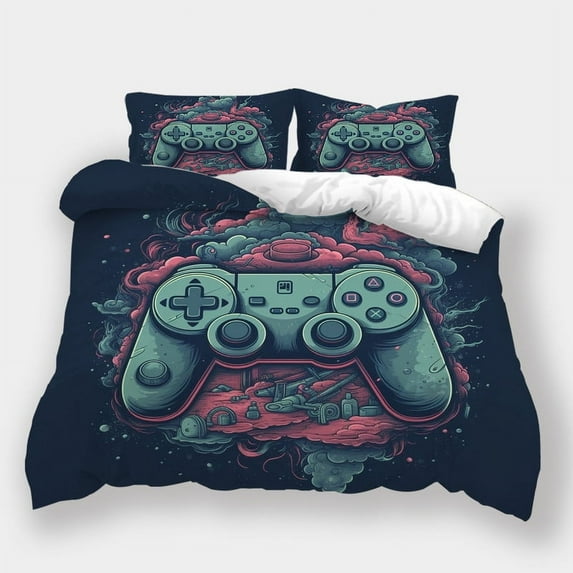 Duvet Cover Set Gamepad Printed Bedspreads Home Domitory Bedding Set Bedroom Decor,Twin (68"x86")