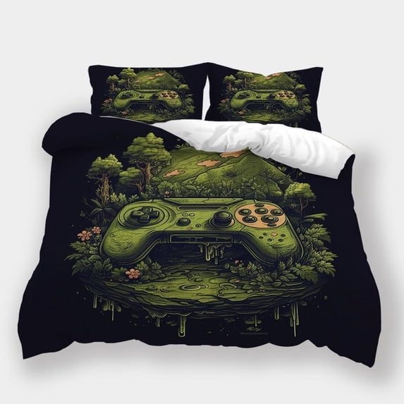 Duvet Cover Set Gamepad Printed Bedspreads Kids Adult Superior Bedroom Decor Bedding Suit,Full (80"x90")