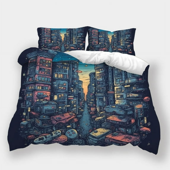 Duvet Cover Set Gamepad Printed Bedspreads Teen Adult High Quality Bedroom Decor for All Season,Twin (68"x86")