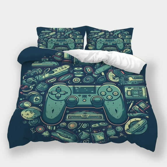 Duvet Cover Set Gamer Handle Printed Bedspreads Kids Adult Newly Design Bedroom Decor,California King (98"x104")