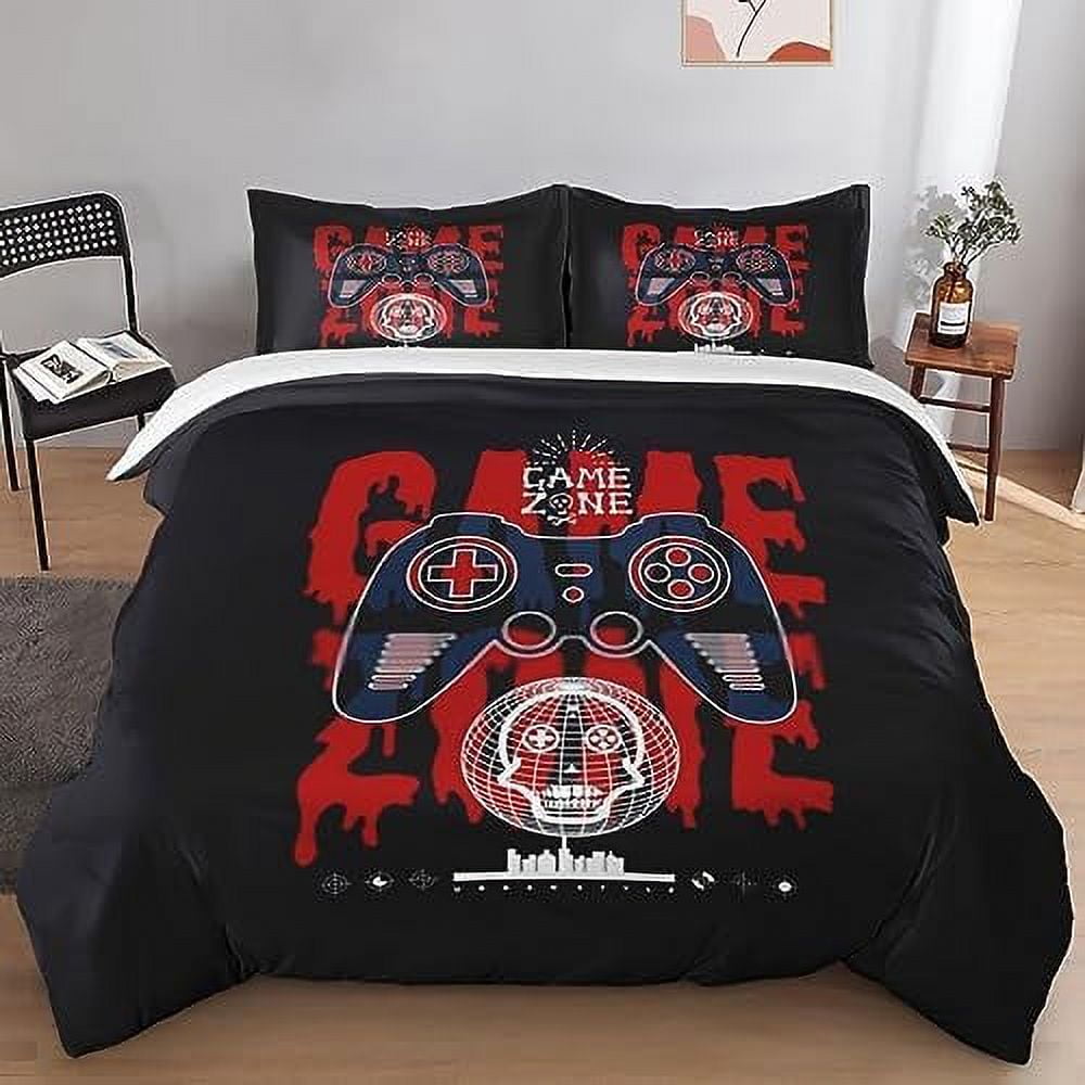 Duvet Cover Set Gun Game Camouflage Cup Bedding Set for Kids and Adults Bedroom Decor Gamer Kids