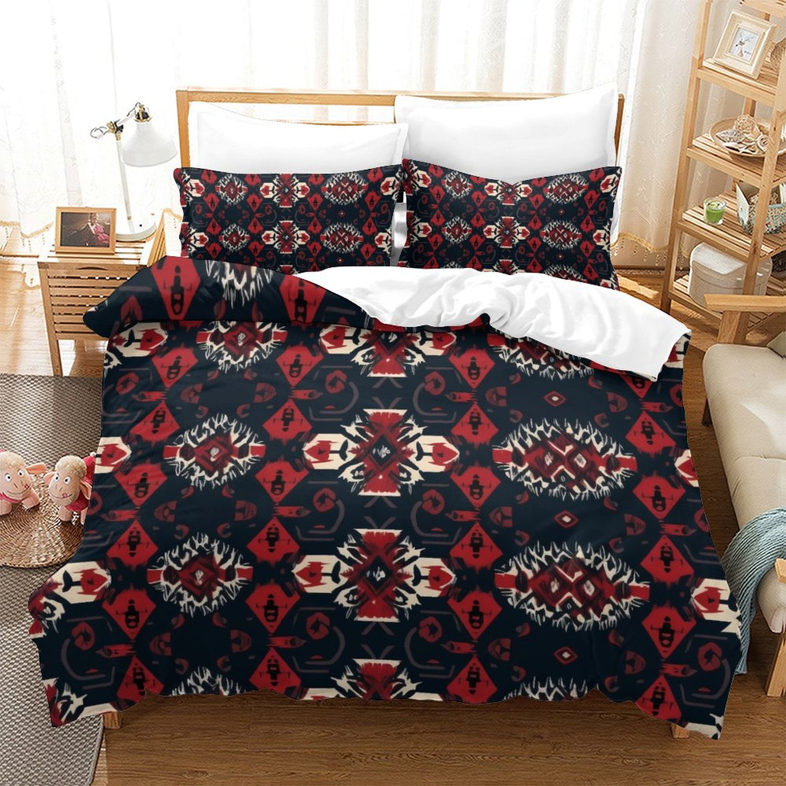 Duvet Cover Set Gypsy Bedding Set with Pillowcase Home Soft Comfortable Bedspreads  Bed Gift,Twin (68\, image size:1600x1600