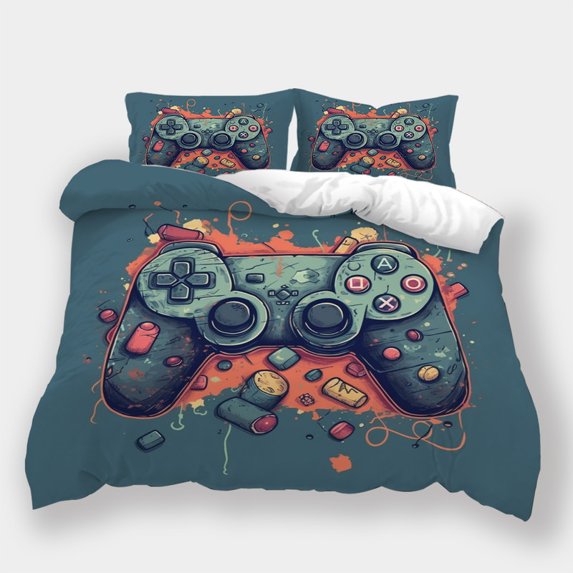 Duvet Cover Set Home Textiles Game Handle Printed Bedspreads Kids High Quality Bedding Suit,California King (98"x104")