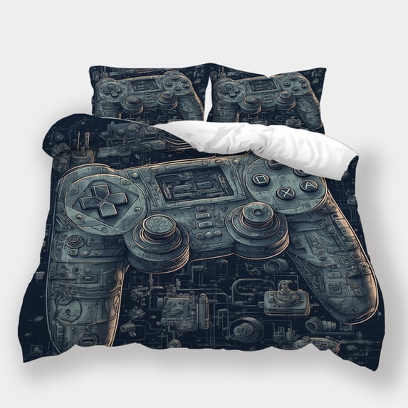 Duvet Cover Set Home Textiles Game Handle Printed Bedspreads Kids High Quality Bedding Suit,Full (80"x90")