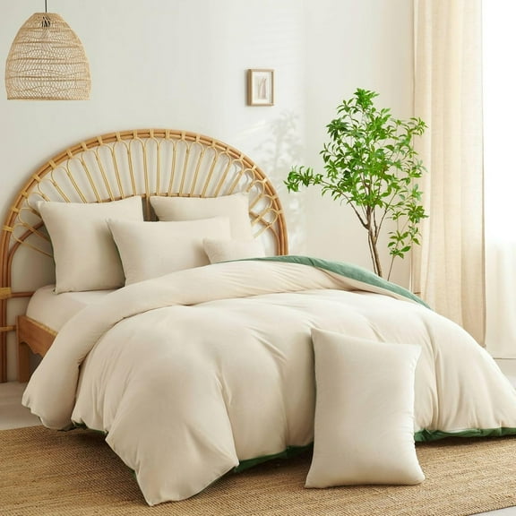 Duvet Cover Set Queen Size Bed White and Green Crushed Velvet Flannel Thick Bedding Sets with Zipper Closure Fleecy Warm Cozy Winter Quilt Cover