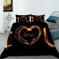 thumbnail image 1 of Duvet Cover Set Rose Heart Shaped Printed Bedspreads Women Adult Valentine's Day Bed Gift Bedding Suit, 1 of 6