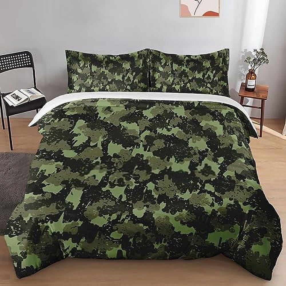 Duvet Cover Set Shark Military Army Fish Bedding Set for Kids and Adults Bedroom Decor