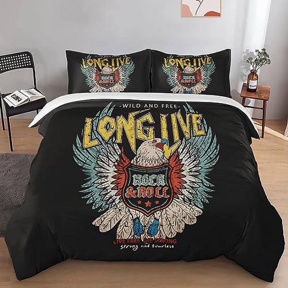 Duvet Cover Set Spanish Grape Wine Music Bedding Set for Kids and