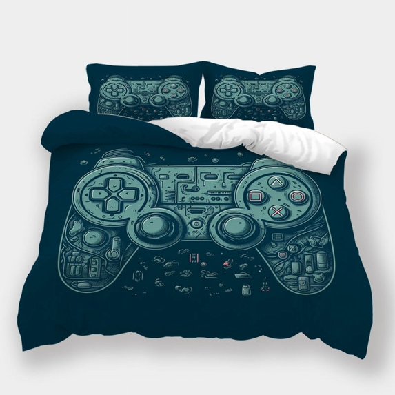 Duvet Cover Set Teenager High Quality Bedspreads Fantasy Game Theme Bedding Set for All Season,California King (98"x104")