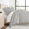 thumbnail image 1 of Duvet Cover Set - Ultra Soft & Breathable - Gray Rugged Striped for King Size Bedding by Comfort Canopy, 1 of 13