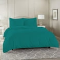 thumbnail image 1 of Duvet Cover Set with Zipper Closure 3-Piece Duvet Cover Set, Super King (116'' x 98'') Size with Corner Ties,100% Egyptian Cotton 800 Thread Count, Ultra Soft and Easy Care - (Teal Solid), 1 of 5