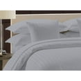 thumbnail image 1 of Duvet Cover Set with Zipper Closure 3-Piece Duvet Cover Set, Super King (116'' x 98'') Size with Corner Ties,100% Egyptian Cotton 800 Thread Count, Ultra Soft and Easy Care - (Silver Stripe), 1 of 3