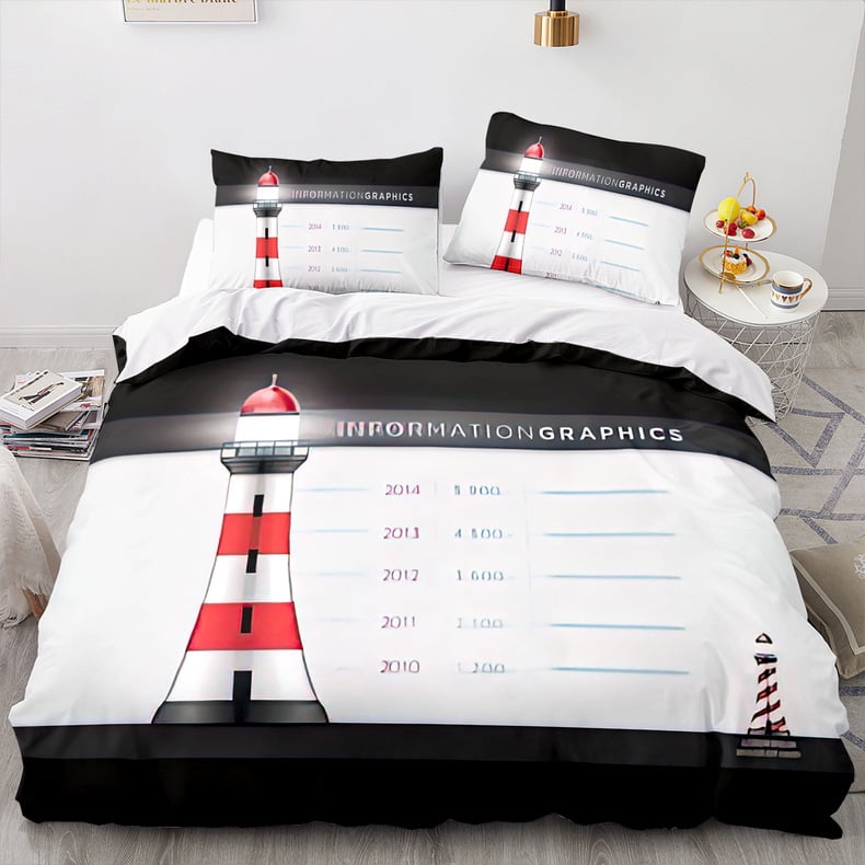 Duvet Cover Sets Lighthouse Duvet Cover Watercolor Ocean Themed Bedding