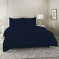 thumbnail image 1 of Duvet Cover with Zipper Closure 1-Piece Duvet Cover, Oversized Super King (120'' x 98'') Size with Corner Ties,100% Egyptian Cotton 800 Thread Count, Ultra Soft and Easy Care - (Navy Blue Solid), 1 of 6