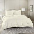 thumbnail image 1 of Duvet Cover with Zipper Closure 1-Piece Duvet Cover, Super King (116'' x 98'') Size with Corner Ties,100% Egyptian Cotton 800 Thread Count, Ultra Soft and Easy Care - (Ivory Solid), 1 of 6