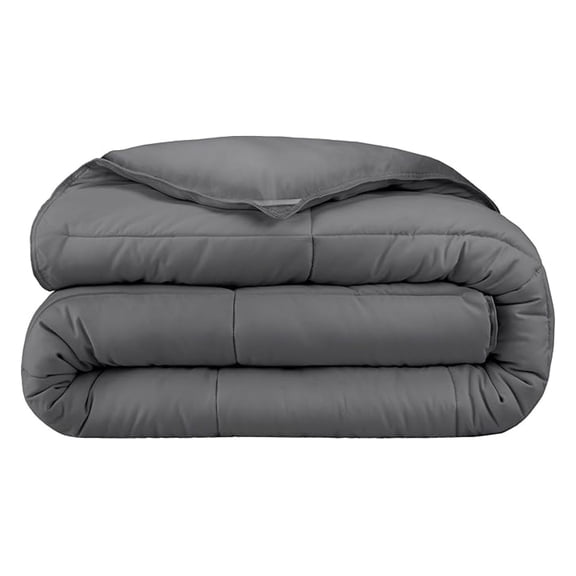 Duvet Insert Comforter - Full Size - Goose Down - Ultra-Soft - Premium 1800 Series - All Season Warmth - Bedding Comforter (Full, Grey)