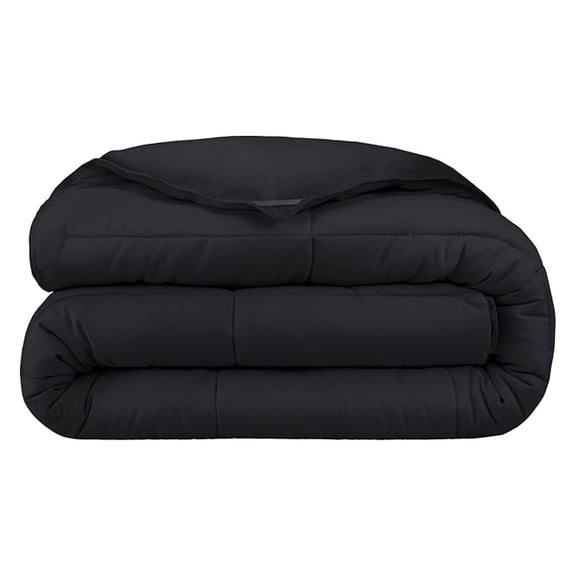 Duvet Insert Comforter - Queen Size - Goose Down - Ultra-Soft - Premium 1800 Series - All Season Warmth - Bedding Comforter (Queen, Black)
