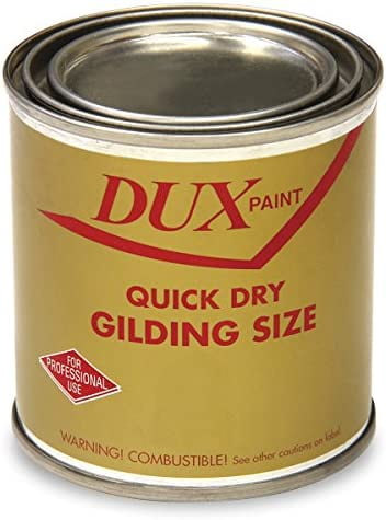 Dux Quick Dry Gilding Size - Oil-Based Clear Adhesive For Metal Leaf, Pint (16 Oz)