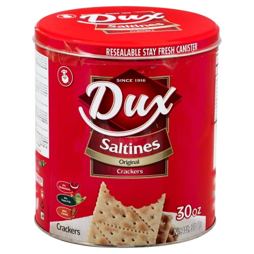 Dux Saltine Crackers Can 28.1 oz (Pack of 6)