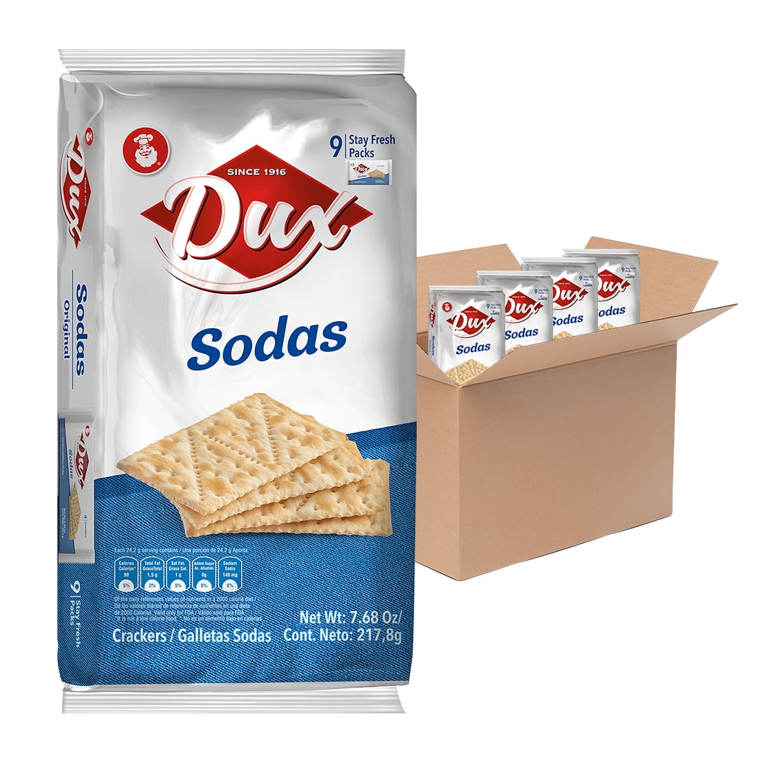 Dux Soda Crackers Bag, 7.62 oz, Pack of 4