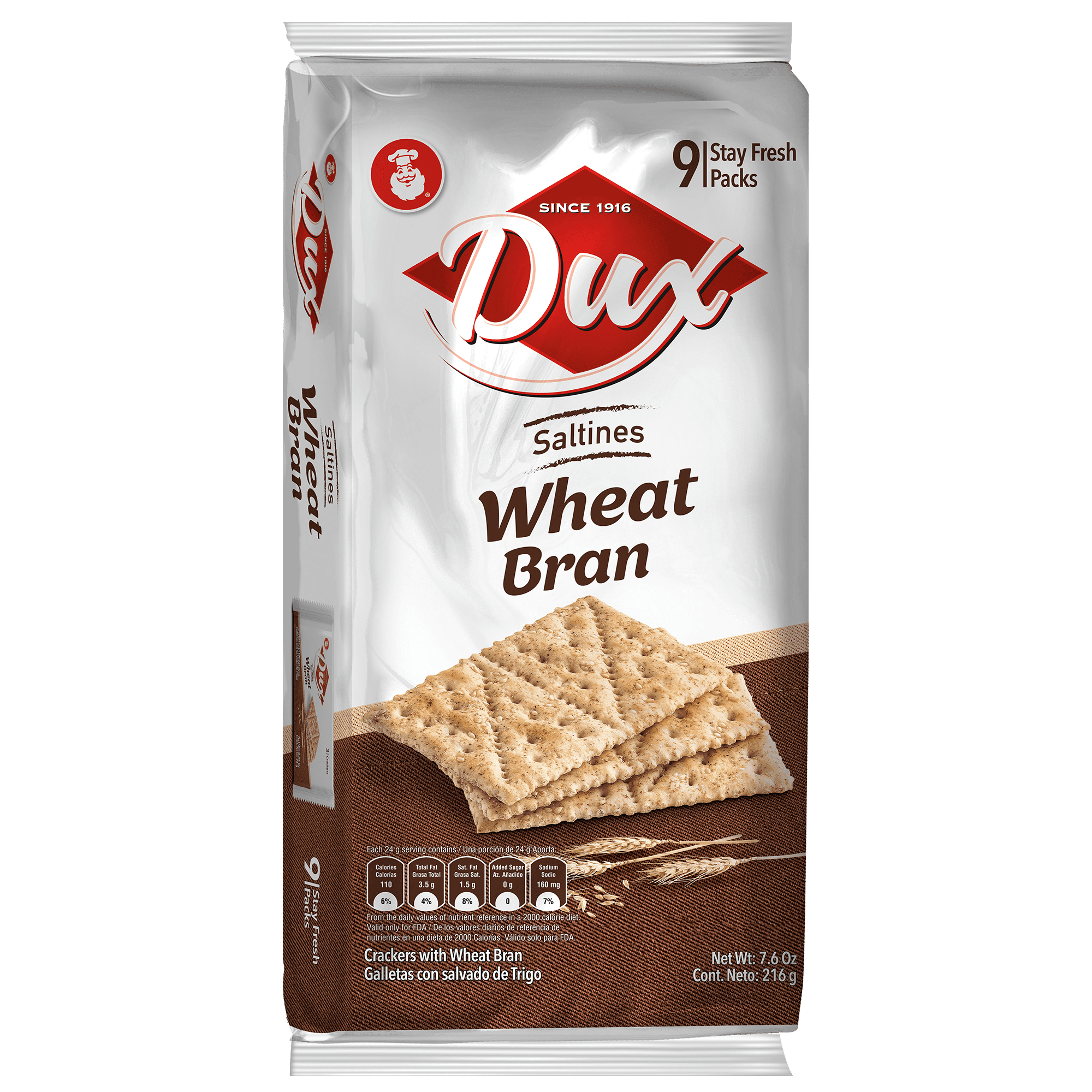 Dux Wheat Crackers Bag 8.82 oz, Pack of 4