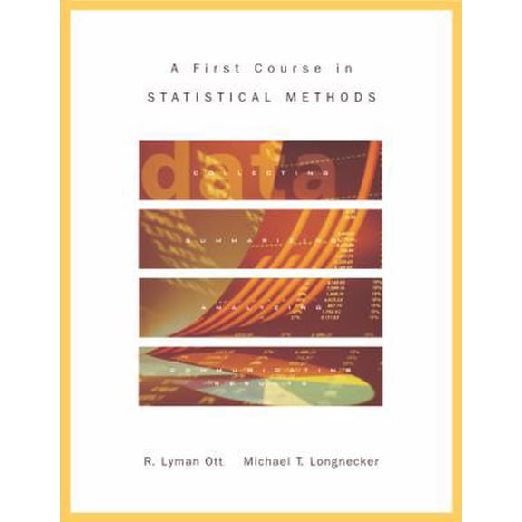 Pre-Owned A First Course in Statistical Methods (with CD-ROM), 9780534408060, 0534408060, Hardcover, 1 edition