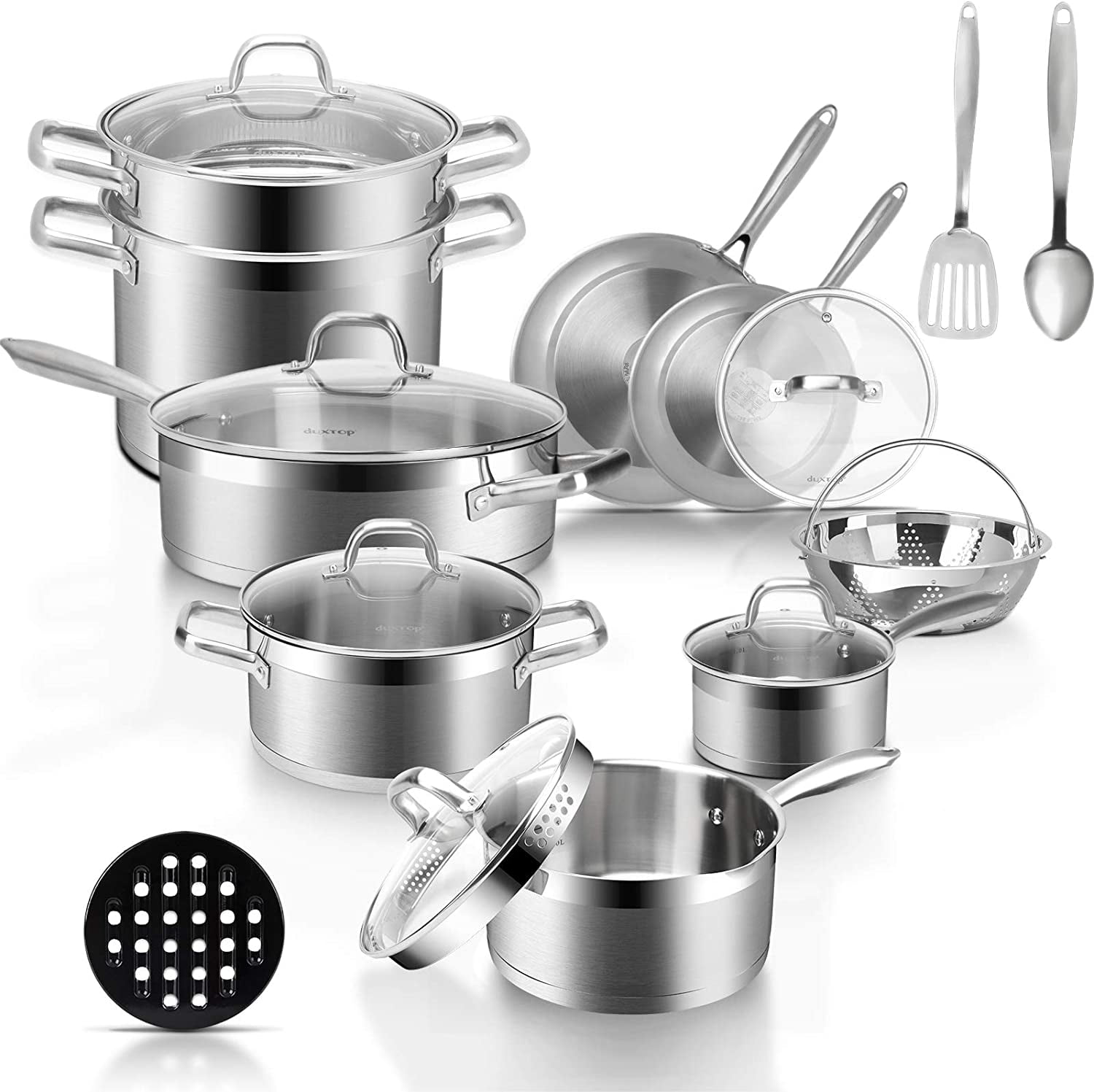 Duxtop Professional Stainless Steel Pots and Pans Set, 18Piece