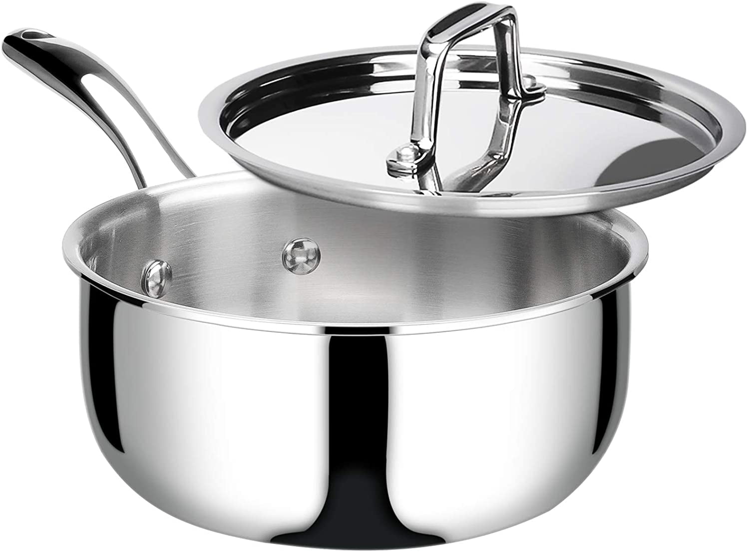 Duxtop 3 Quart Stainless Steel Tri-Ply Saucepan with Lid