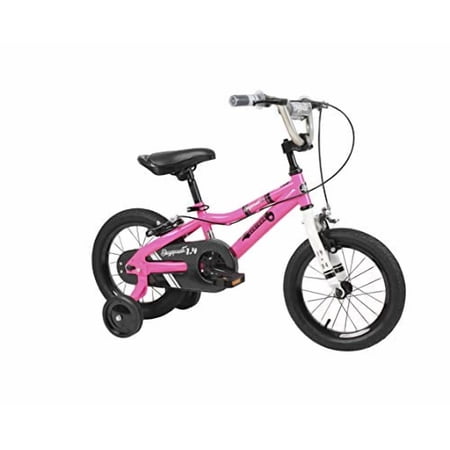 Duzy Customs 14” Pink Kids Bike, BMX Style Frame, Coaster Brake, Training Wheels, Quick Assembly, Ages 4–7