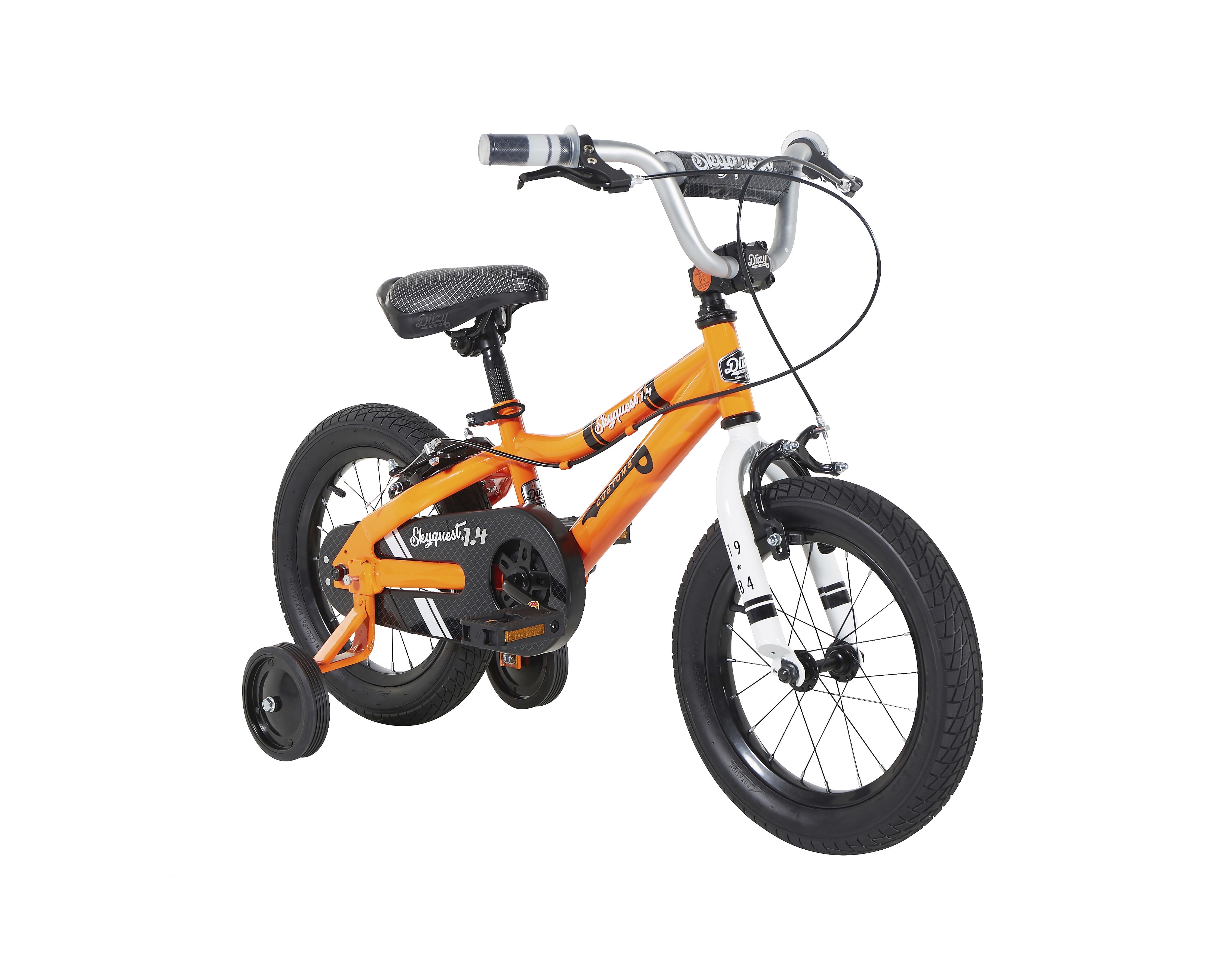 Walmart savings: Duzy Customs 14-inch Orange Kids Bike, Quick Assembly, Training Brakes, Child Cycle