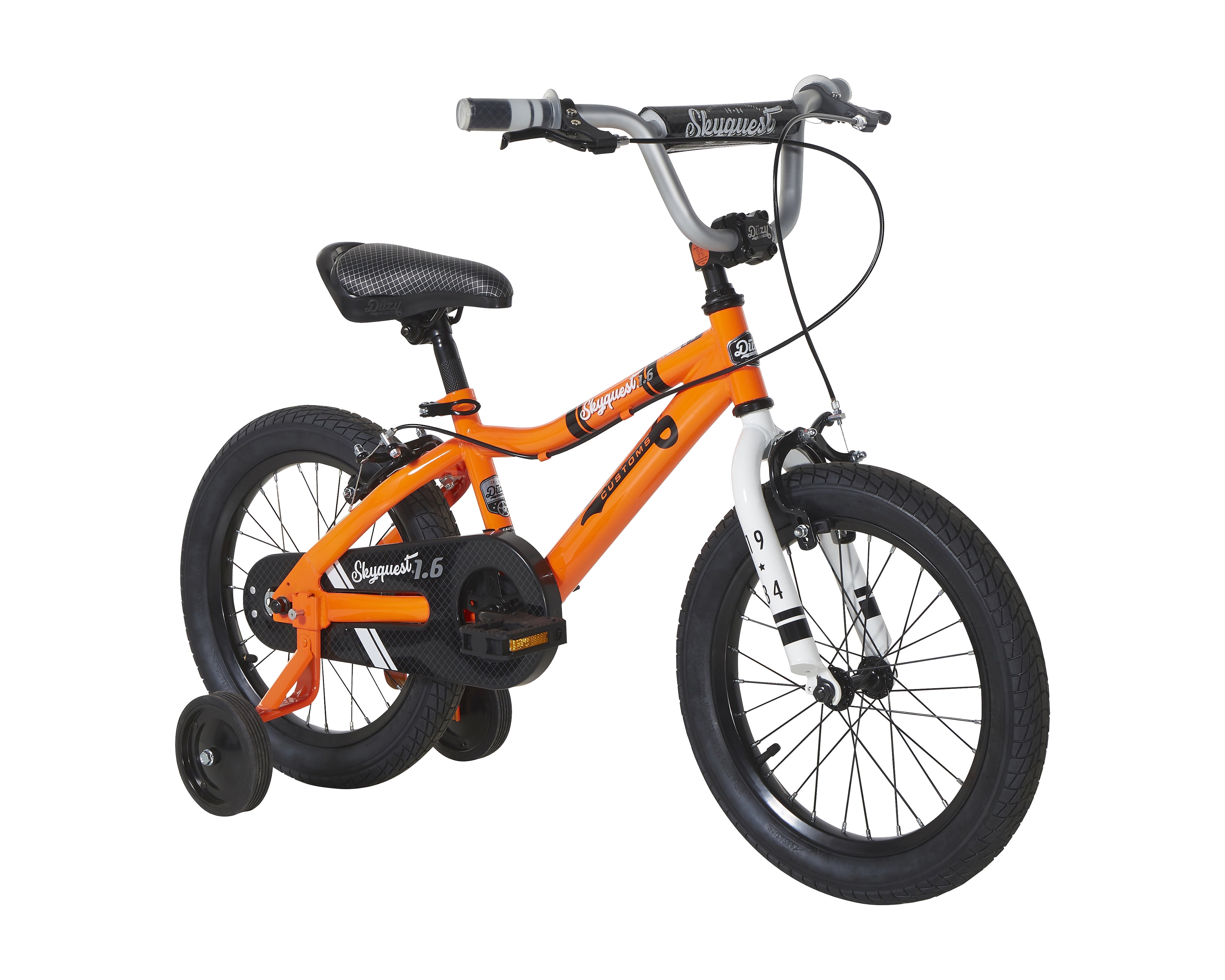 Dynacraft Duzy Customs 16" Kids Bike, Retro Orange, Coaster Brake, Training Wheels, Ages 4-7