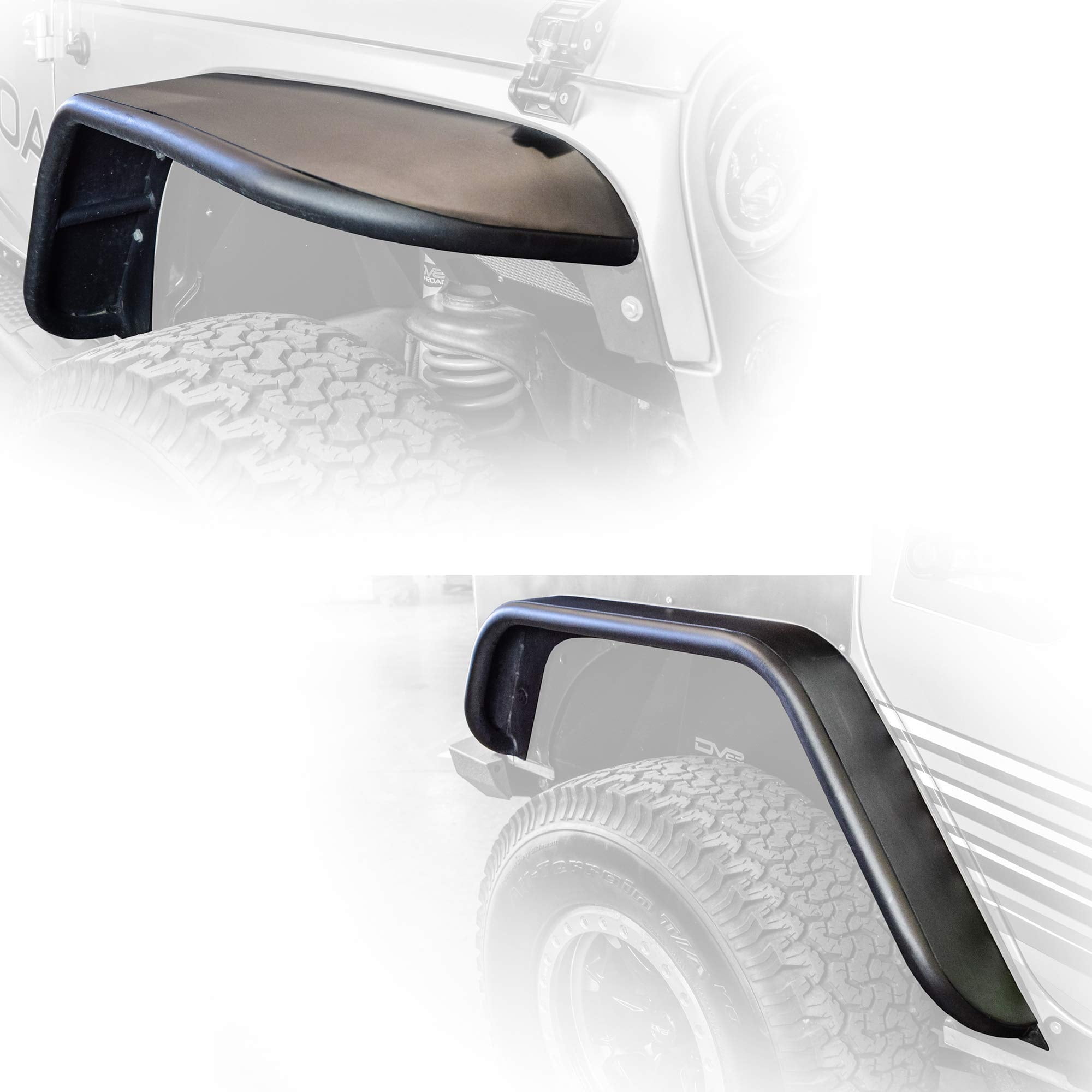 Dv8 Offroad Fendb 02 Wide Fender Flares Fits 07 18 Fits/For Wrangler (Jk) Fits select: 2015-2018 JEEP WRANGLER UNLIMITED, 2012-2014 JEEP WRANGLER