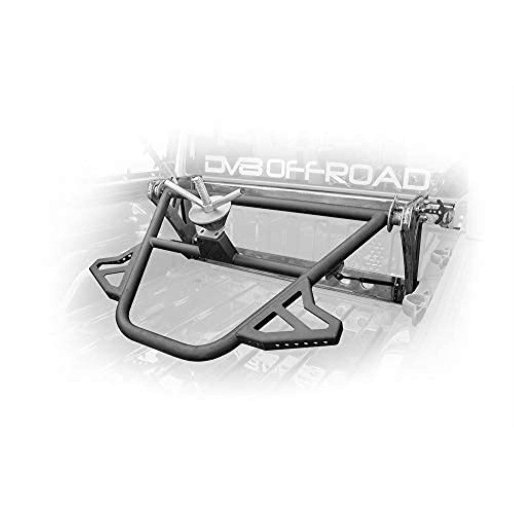 DV8 Offroad Spare Tire Carrier for 2020-Current Jeep Gladiator JT | in Bed Storage | 2-Stage Adjustable Positioning | Accommodates up to 42" Tire