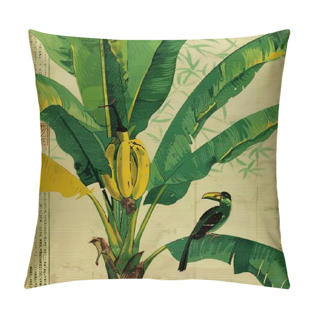 Dvbnli Throw Pillow Covers Vintage Green Decorative Pillows Case Polyester Linen Outdoor Cushion