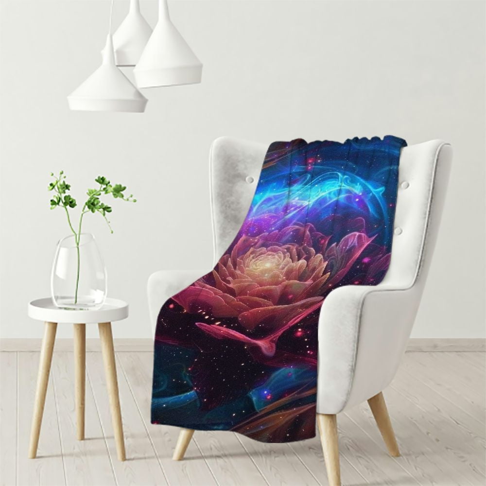 Dvbnli Valentines Throw Blanket Colorful Roses Design, Perfect for Bed