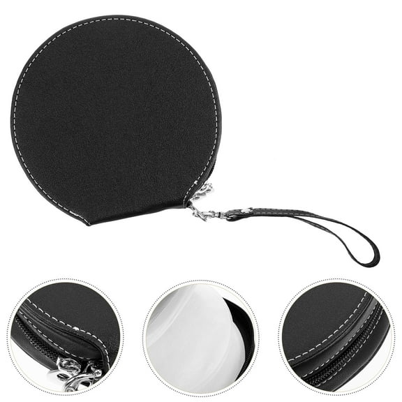 Amosfun Cd Storage Organizer Black Pu 1Set