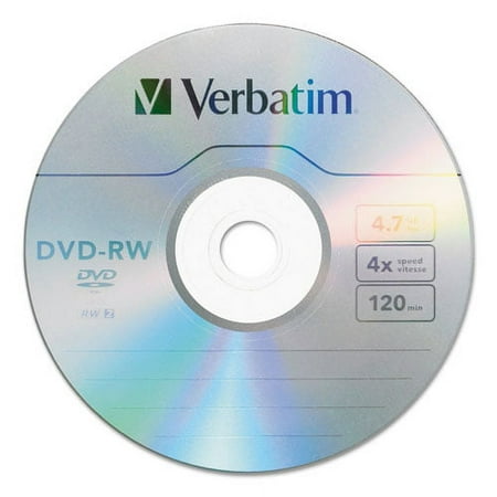 Dvd-Rw Rewritable Disc, 4.7 Gb, 4x, Spindle, Silver, 30/pack | Bundle of 10 Packs